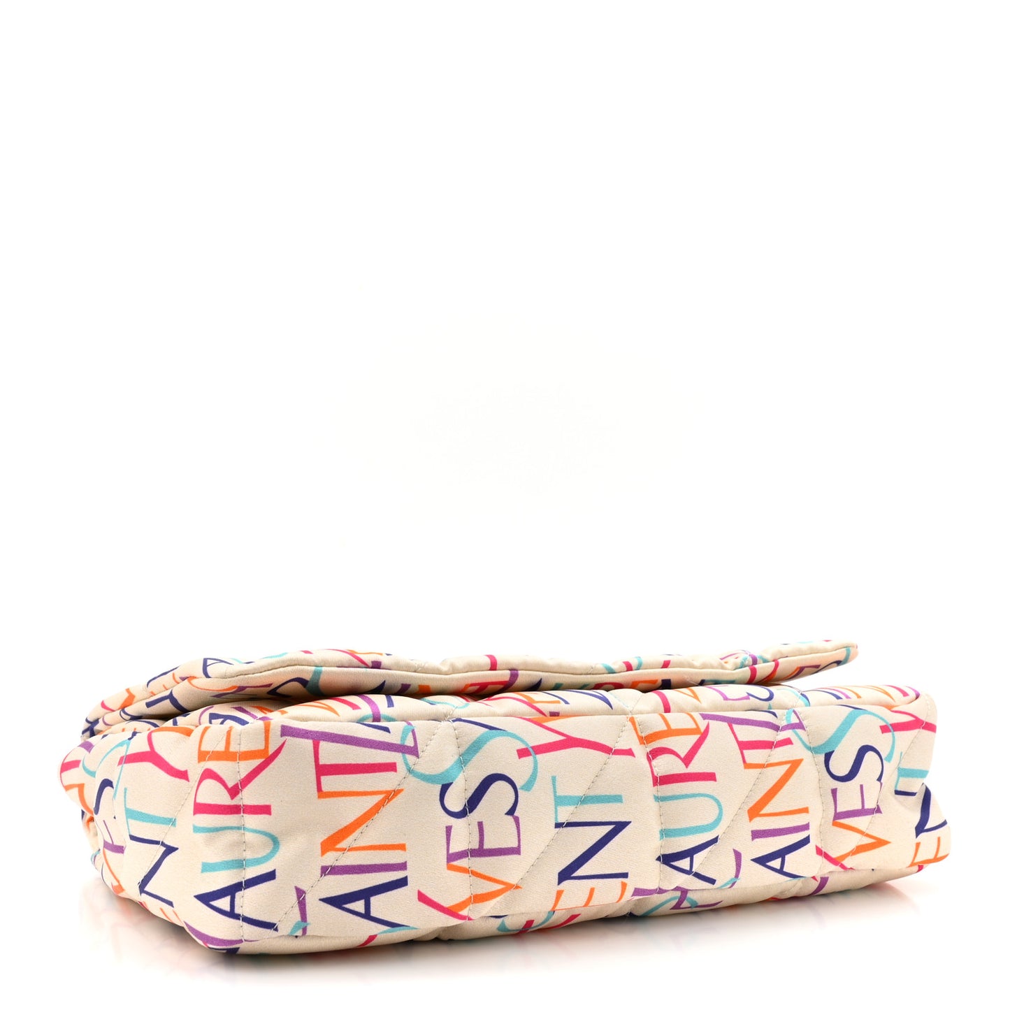 Silk Carre Rive Gauche Print Patchwork Monogram Medium Jamie Multicolor White