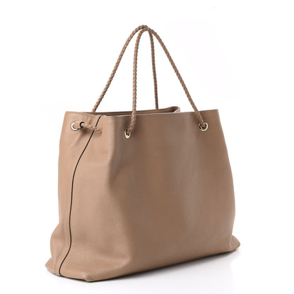 Gucci Calfskin Large Gifford Braided Handle Tote Rose Beige 3 of 10
