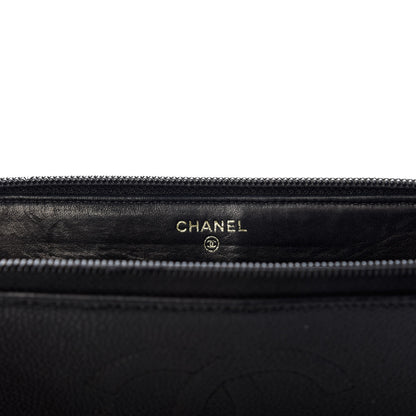 Chanel Caviar Large Timeless CC Zip Around Wallet Black 7 of 9