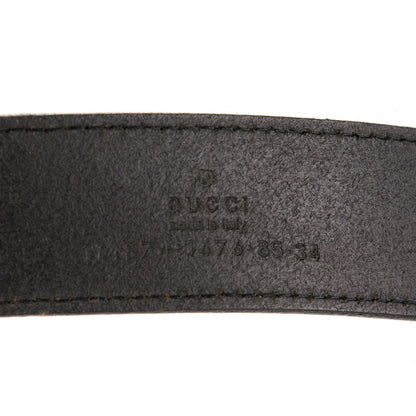 Gucci Calfskin Interlocking G Belt 85 34 Black 4 of 6