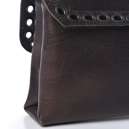 Bottega Veneta Metallic Nappa Intrecciato Eyelets Flap Shoulder Bag Matita 15 of 17