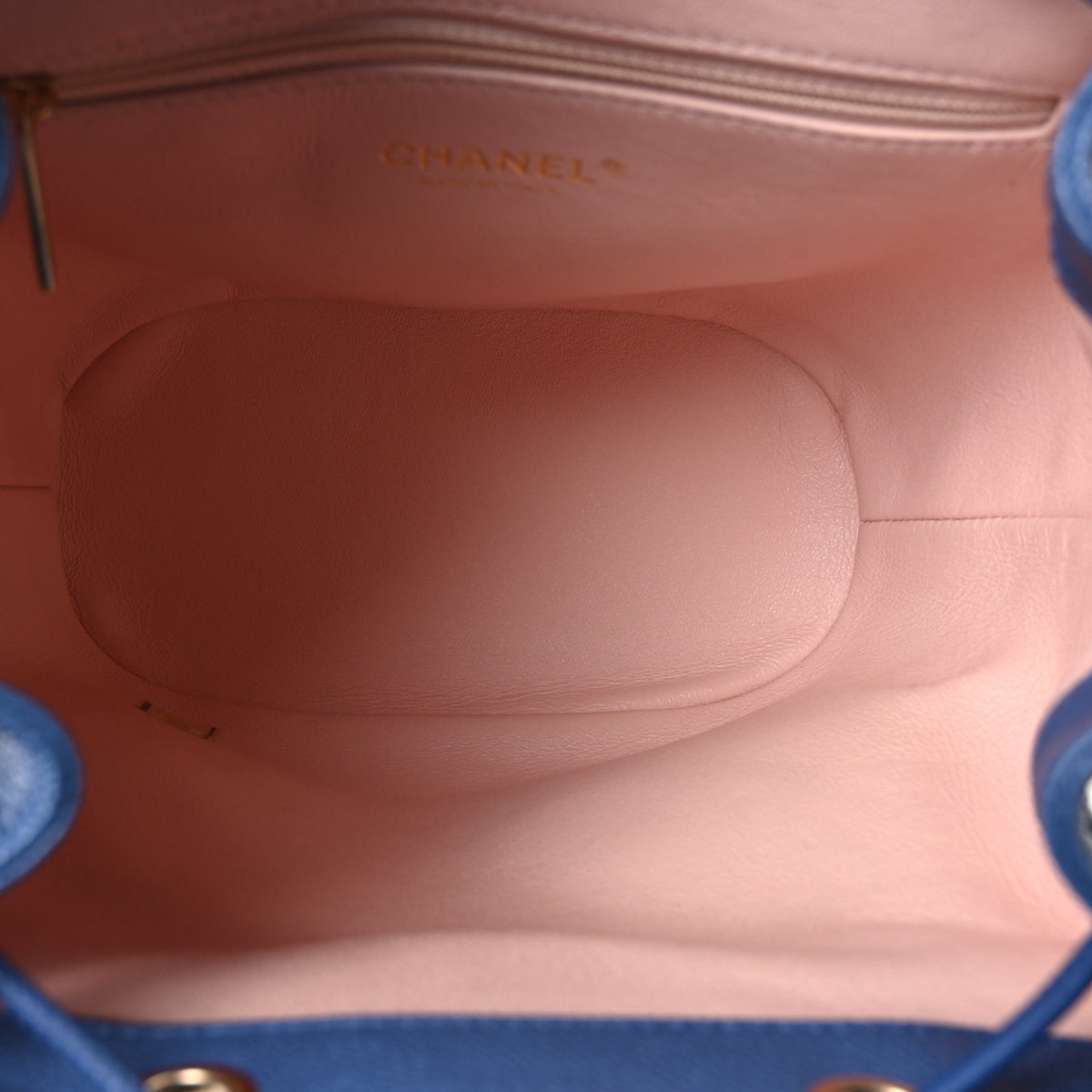 Chanel Caviar Quilted Backpack Blue 4 of 9