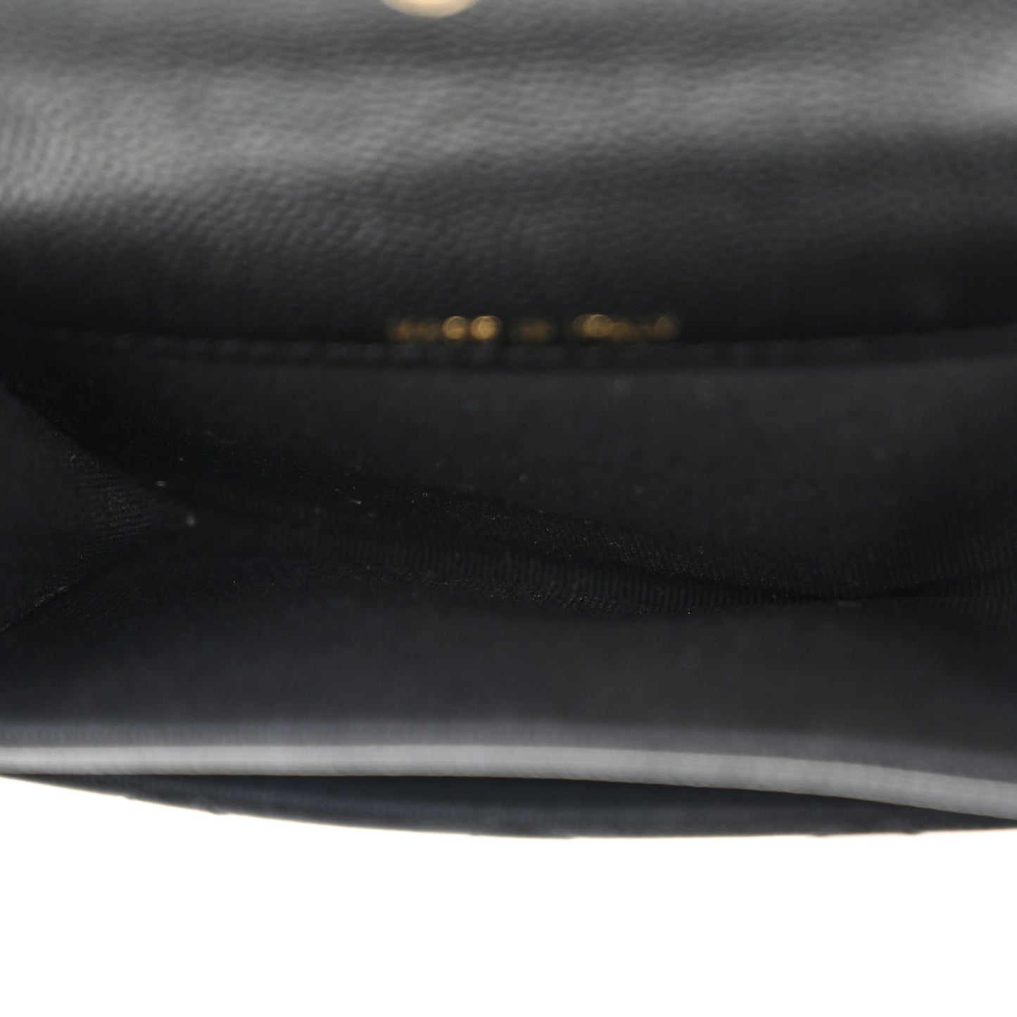 Caviar Quilted Crystal CC Flap Card Holder Black