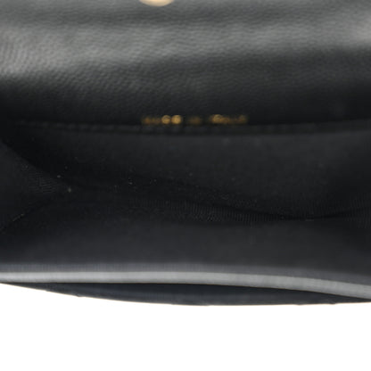 Chanel Caviar Quilted Crystal CC Flap Card Holder Black 5 of 10