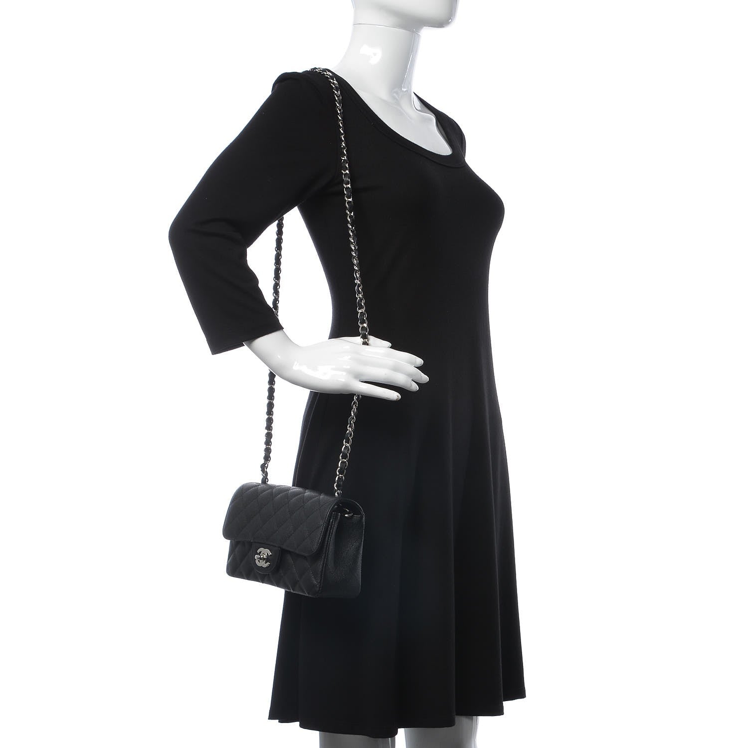 Chanel Caviar Quilted Mini Rectangular Flap Black 2 of 10