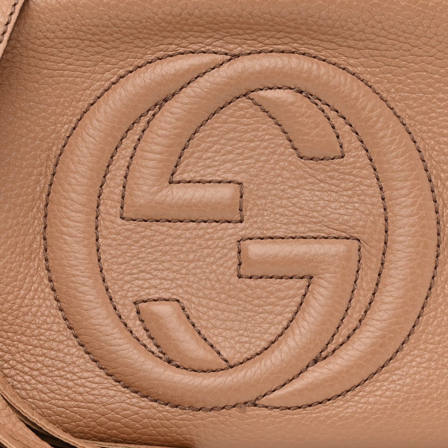 Gucci Pebbled Calfskin Small Soho Disco Bag Camelia 8 of 11