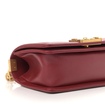 Chanel Lambskin Quilted Small Boy Flap Dark Red 9 of 10