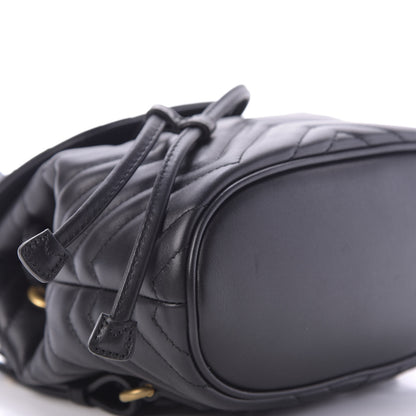 Gucci Calfskin Matelasse GG Marmont Flap Backpack Black 5 of 9