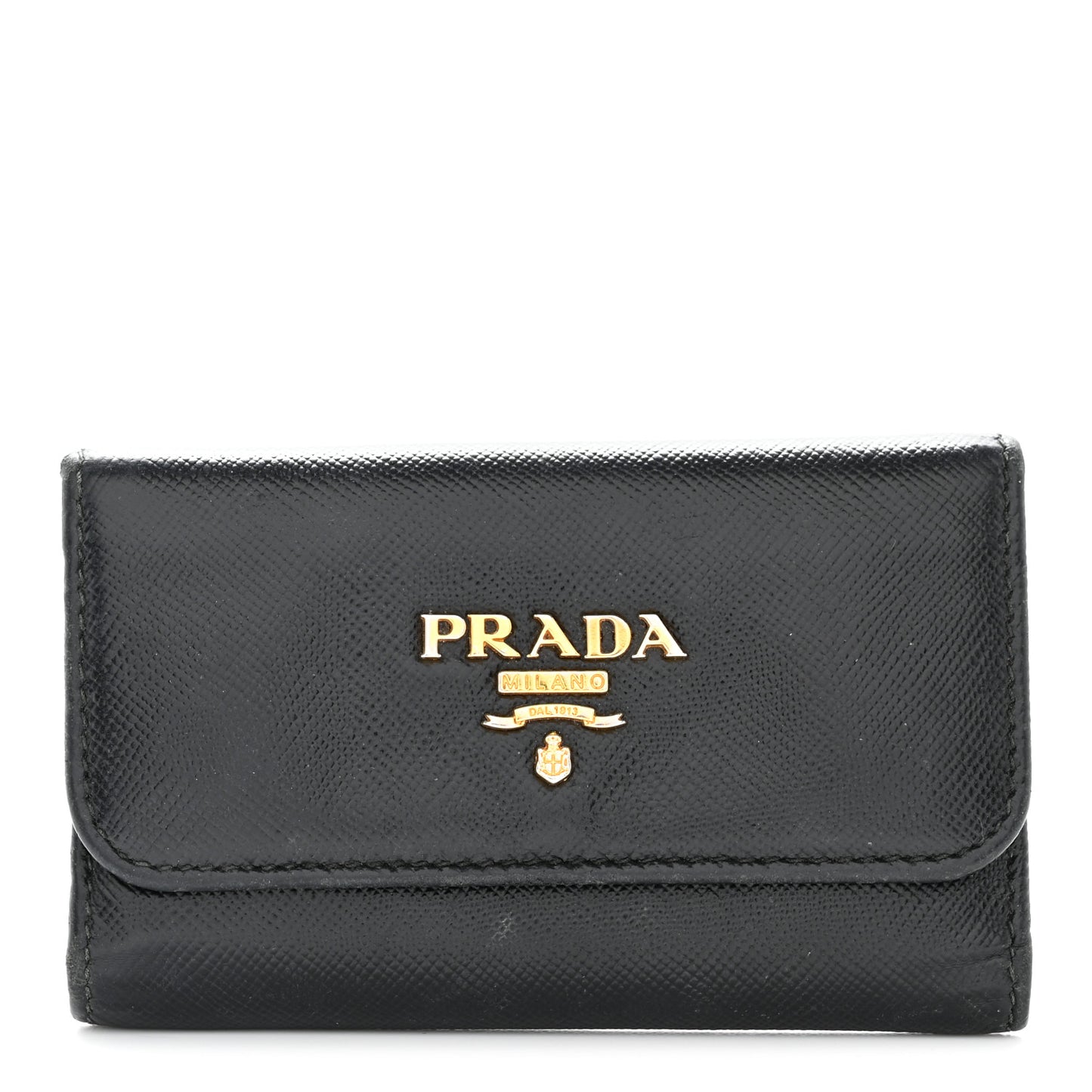 Saffiano Metal 6 Key Holder Black