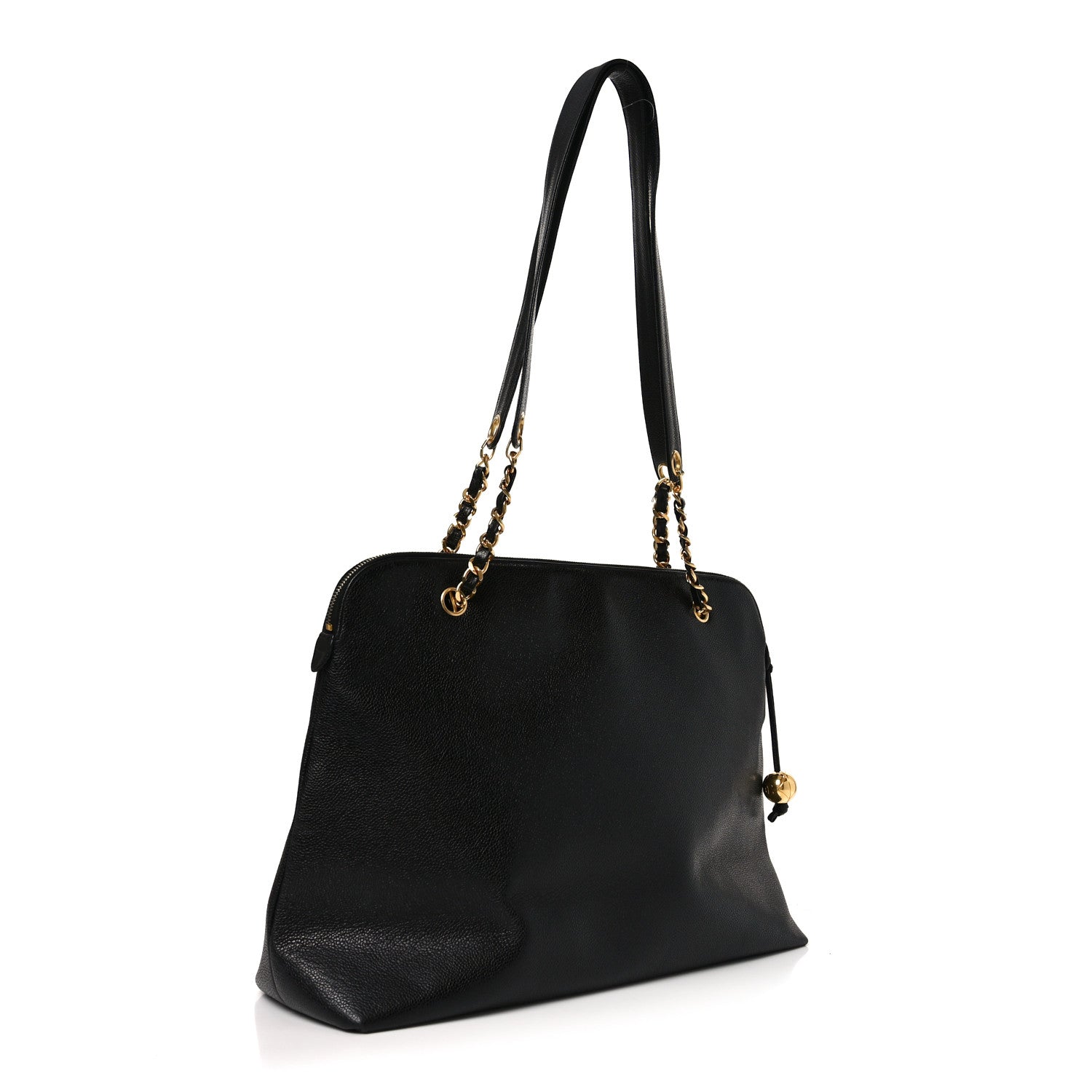 Chanel Caviar Large CC Shoulder Bag Black 3 of 10