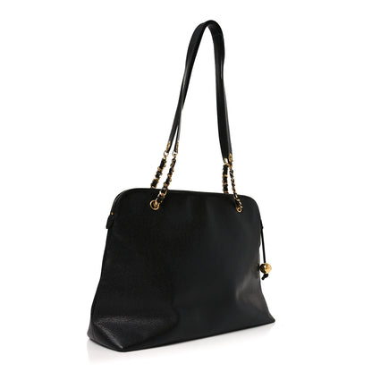 Chanel Caviar Large CC Shoulder Bag Black 3 of 10