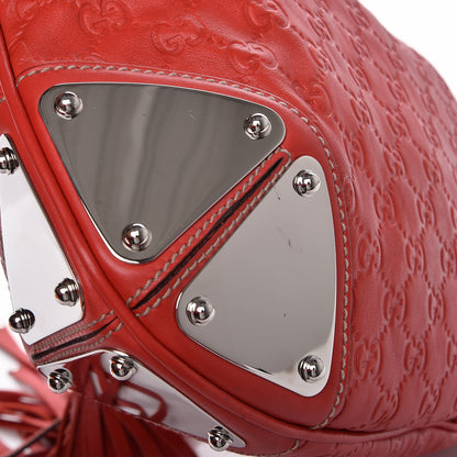 Gucci Guccissima Medium Indy Top Handle Hobo Red 21 of 22