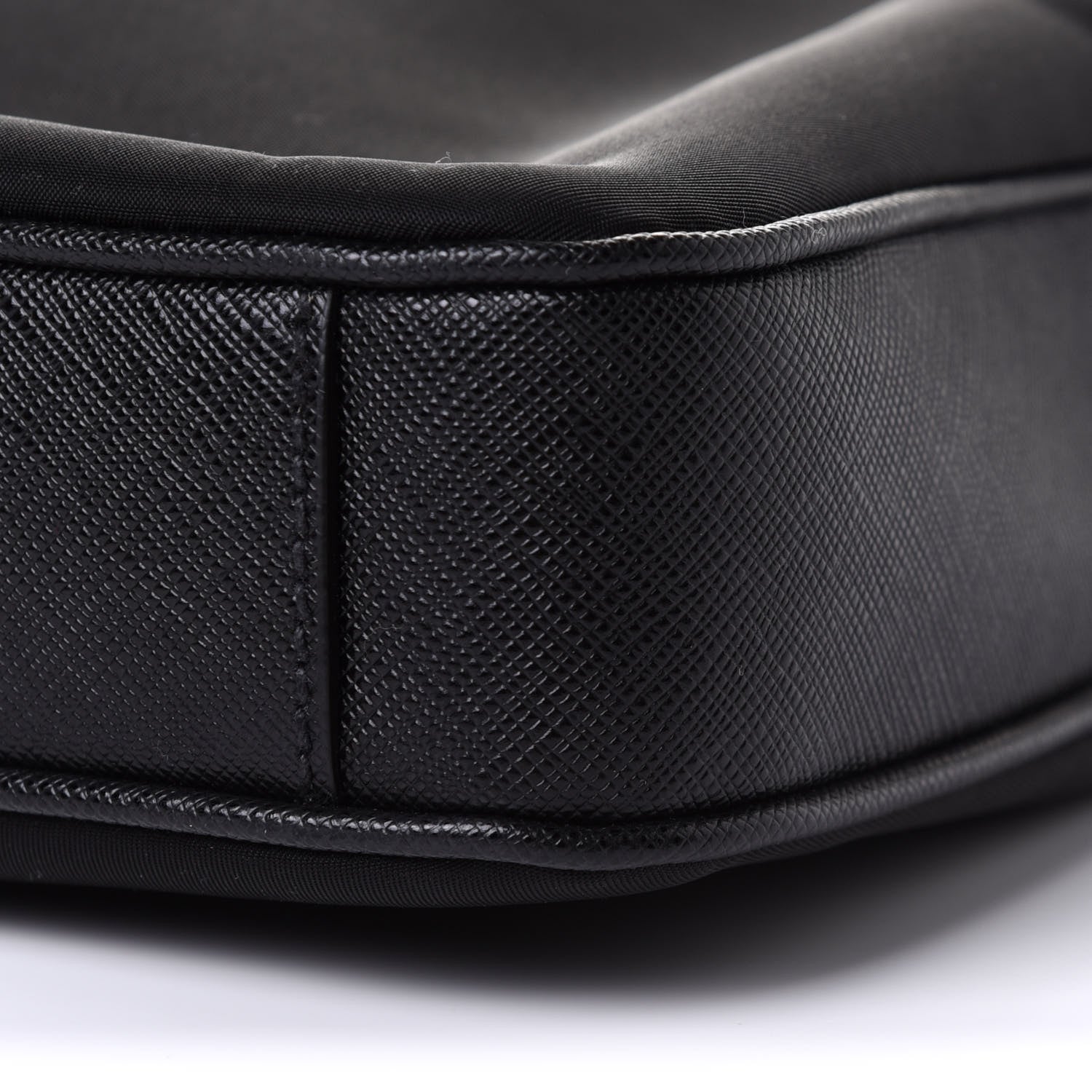 Prada Tessuto Nylon Saffiano Metal Triangle Logo Work Bag Black 9 of 9