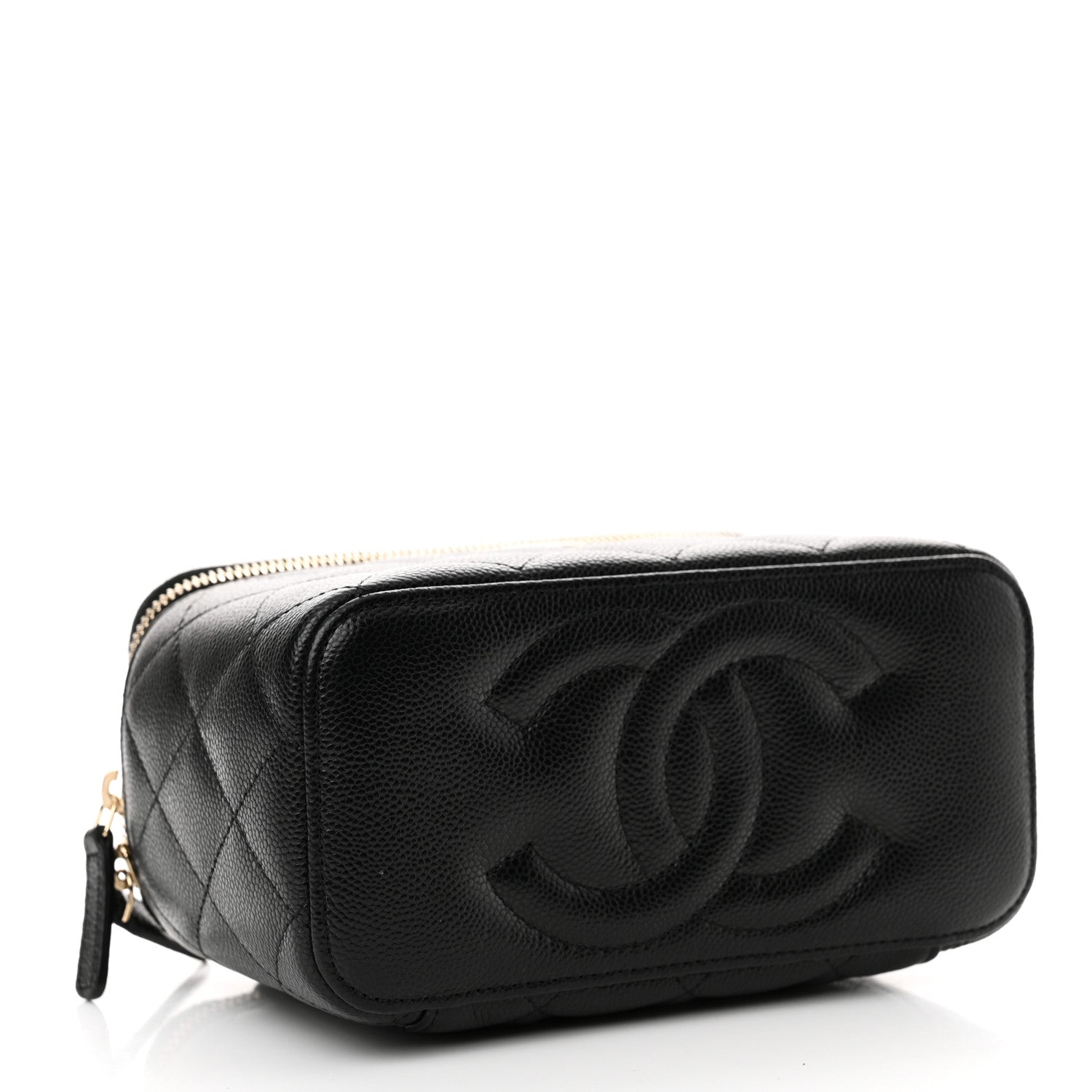 Chanel Caviar Quilted Small Vanity Case With Chain Black 4 of 14