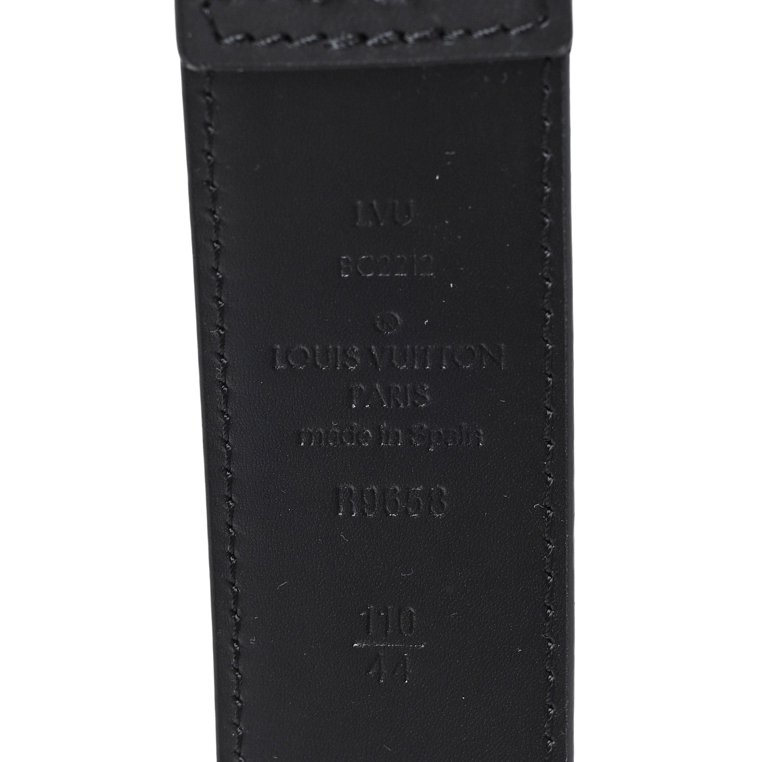 Louis Vuitton Calfskin 35mm Pont Neuf Belt 110 44 Black 4 of 4