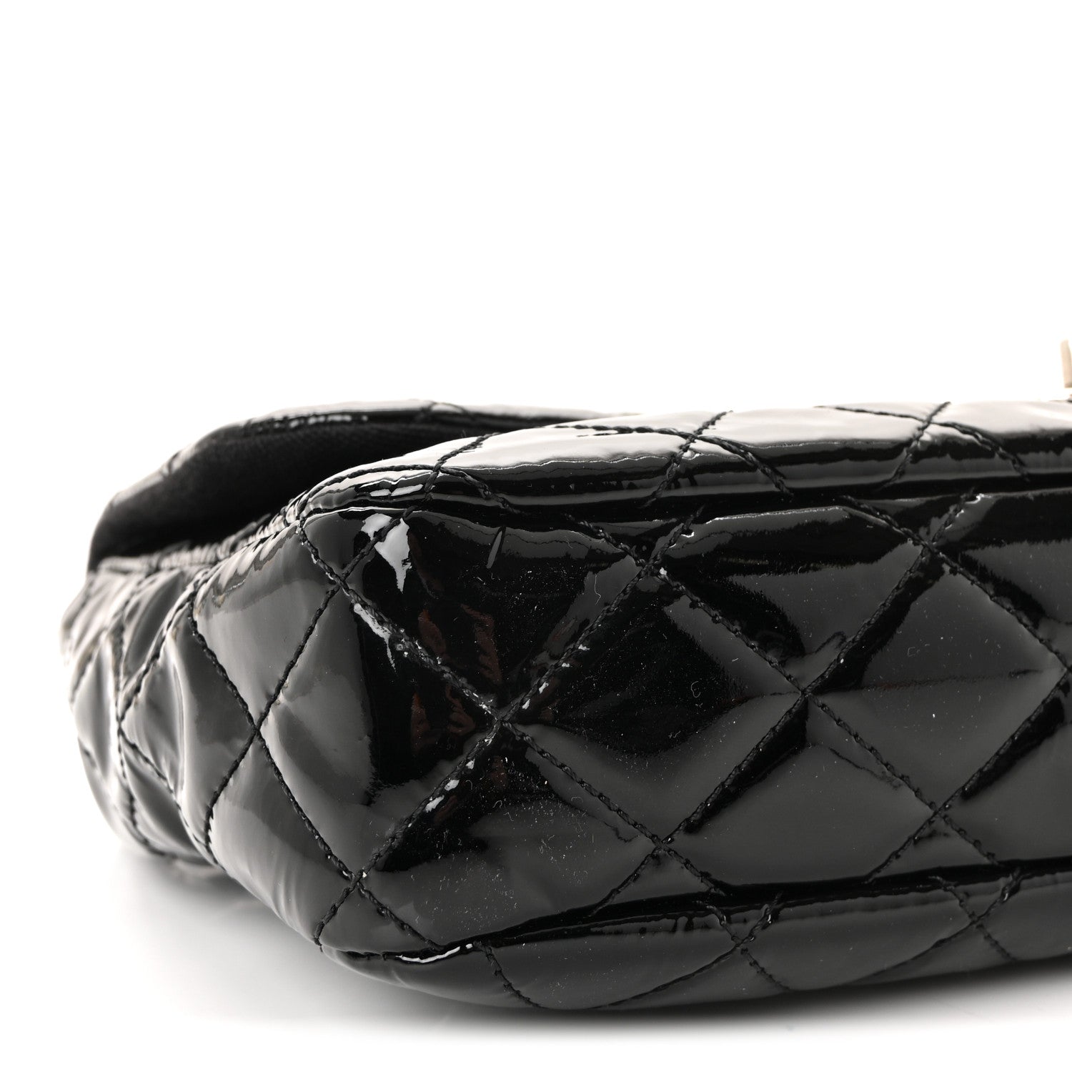 Chanel Patent Quilted Medium Single Flap Black 9 of 10