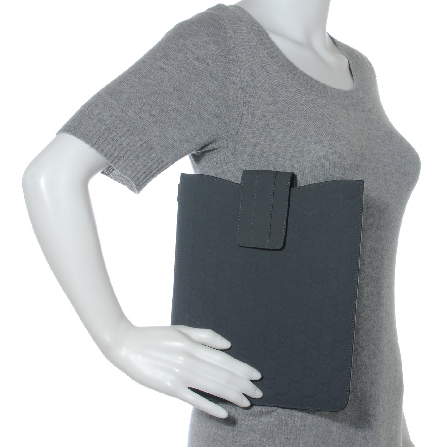 Rubber Guccissima Ipad Case Charcoal