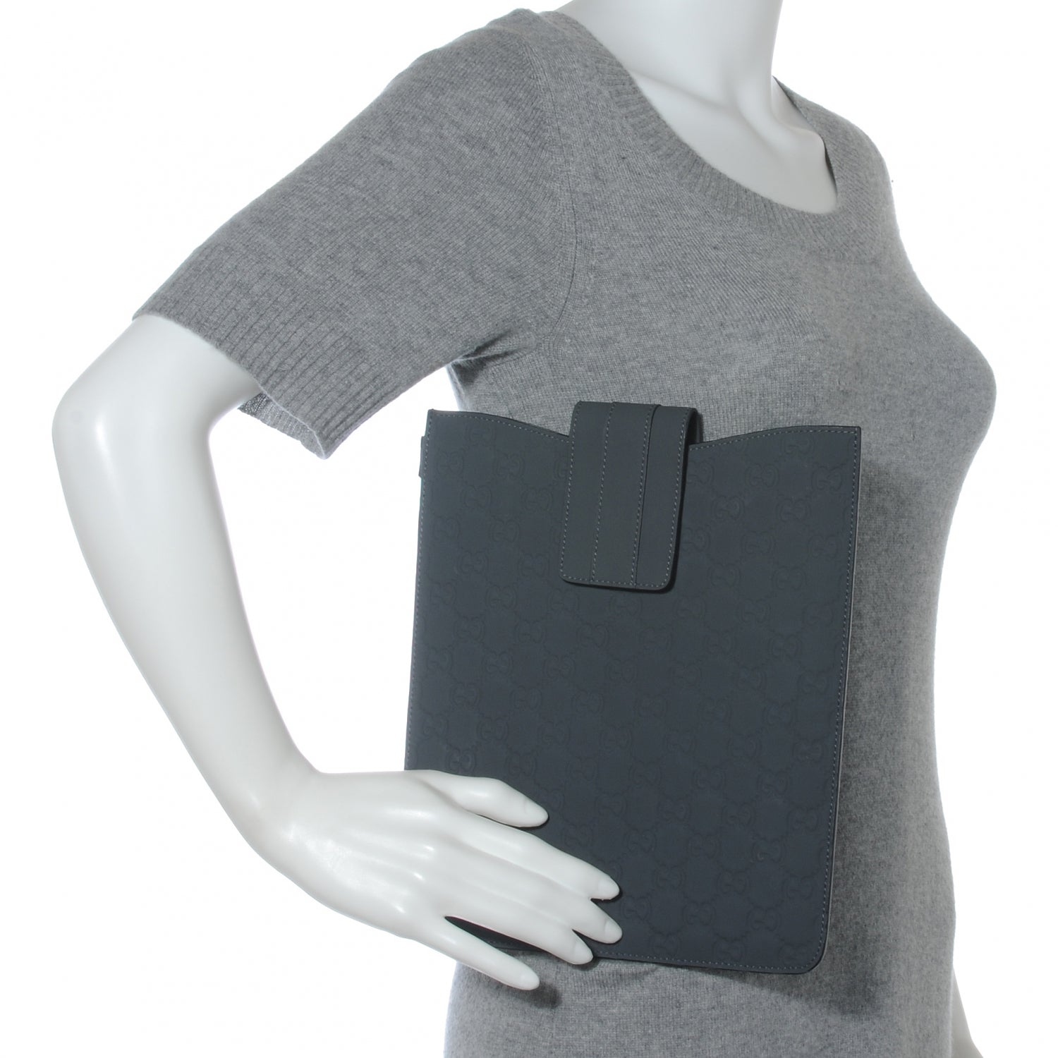 Gucci Rubber Guccissima Ipad Case Charcoal 2 of 6