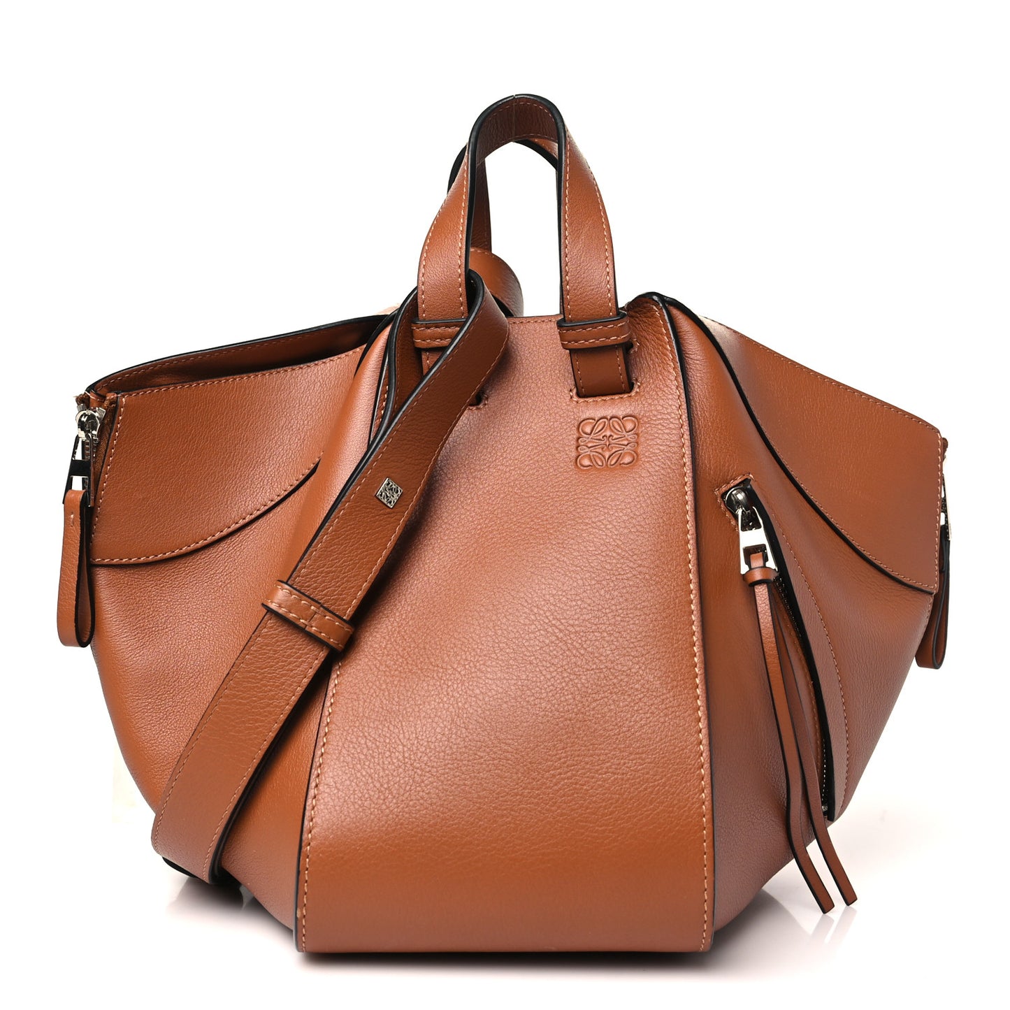 Calfskin Small Hammock Shoulder Bag Tan
