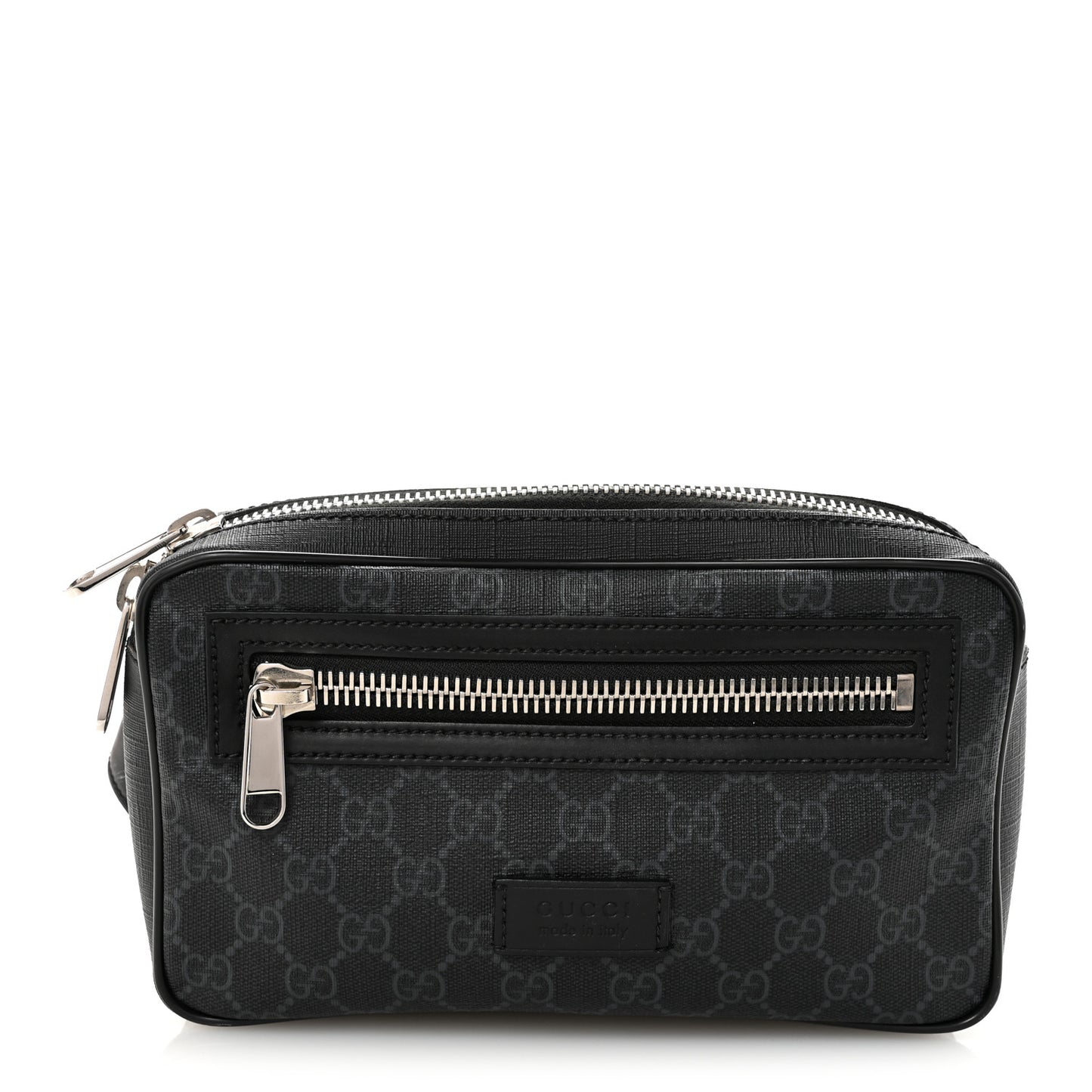 Soft GG Supreme Monogram Web Belt Bag Black Grey
