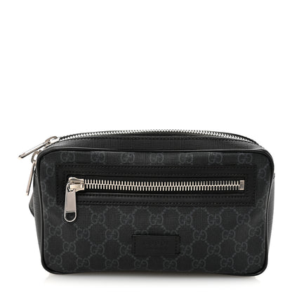 Gucci Soft GG Supreme Monogram Web Belt Bag Black Grey 1 of 12