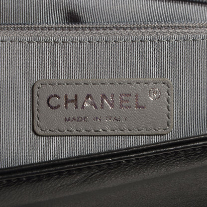 Chanel Metallic Calfskin Large Boy Flap Black 7 of 9