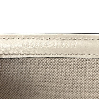 Gucci Boarded Dyana Lux Calfskin Web Mini Bamboo 1947 Top Handle Bag Mystic White 7 of 12