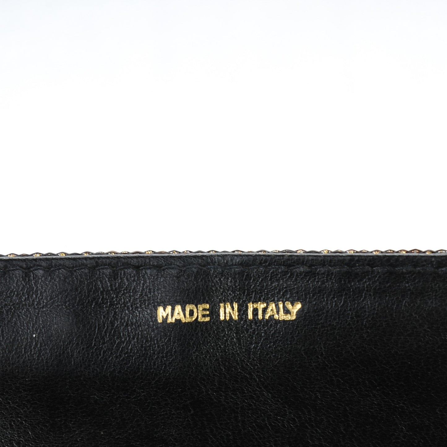 Tassel Clutch With Chain Black Gold
