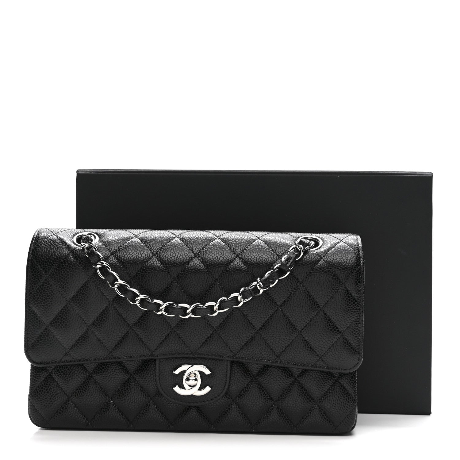 Chanel Caviar Quilted Medium Double Flap Black 11 of 11