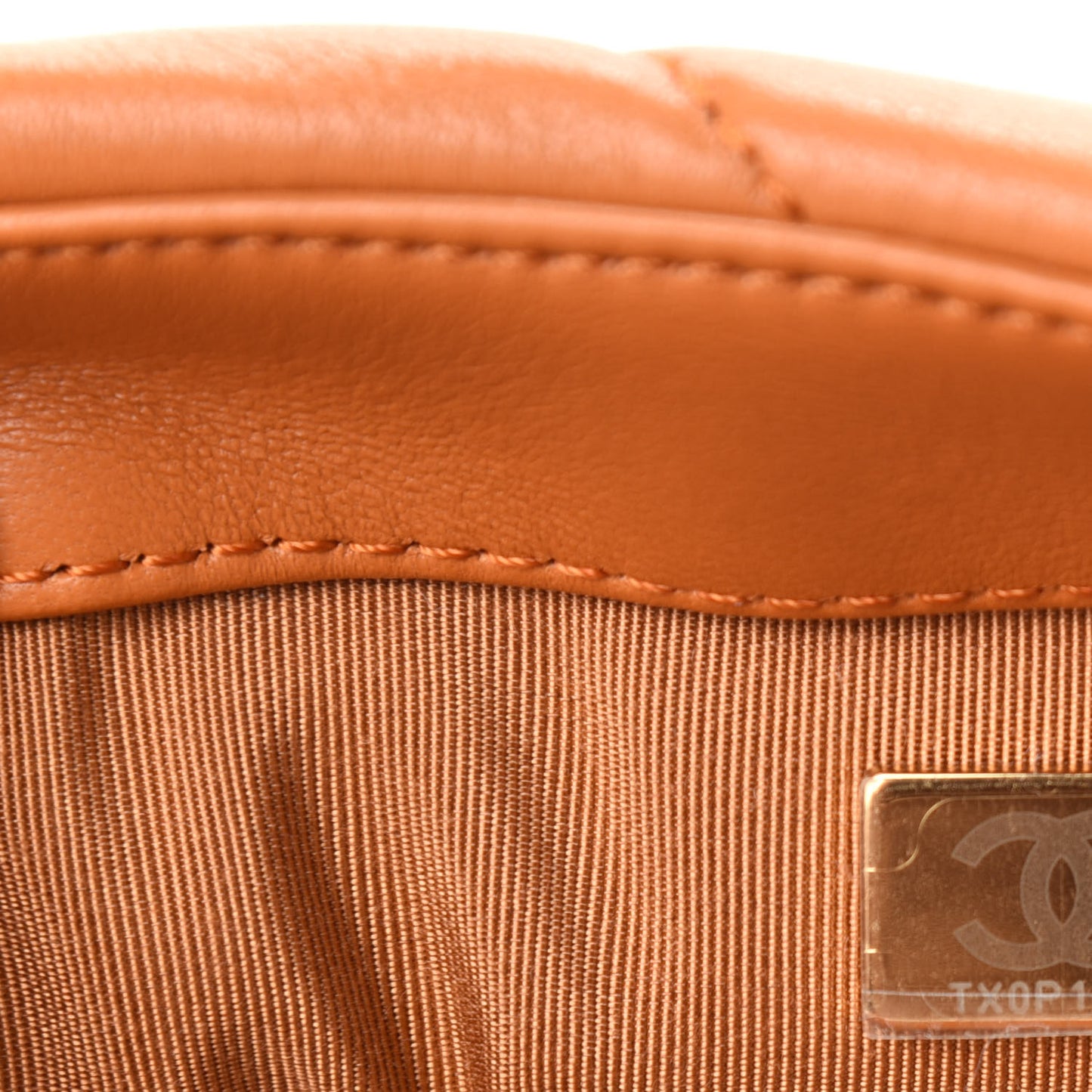 Lambskin Quilted Medium Chanel 19 Flap Light Brown