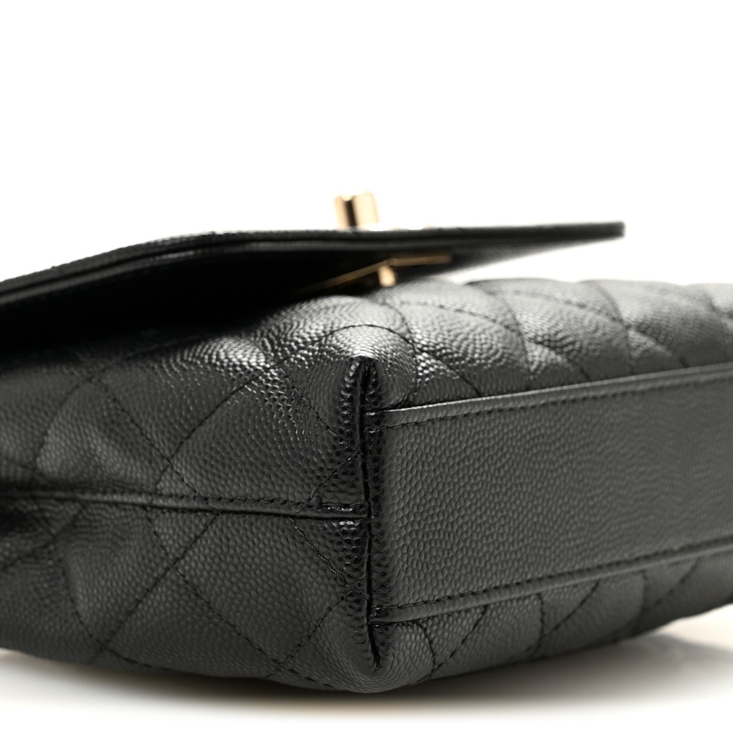 Chanel Caviar Quilted Coco Handle Clutch With Chain Black 9 of 11