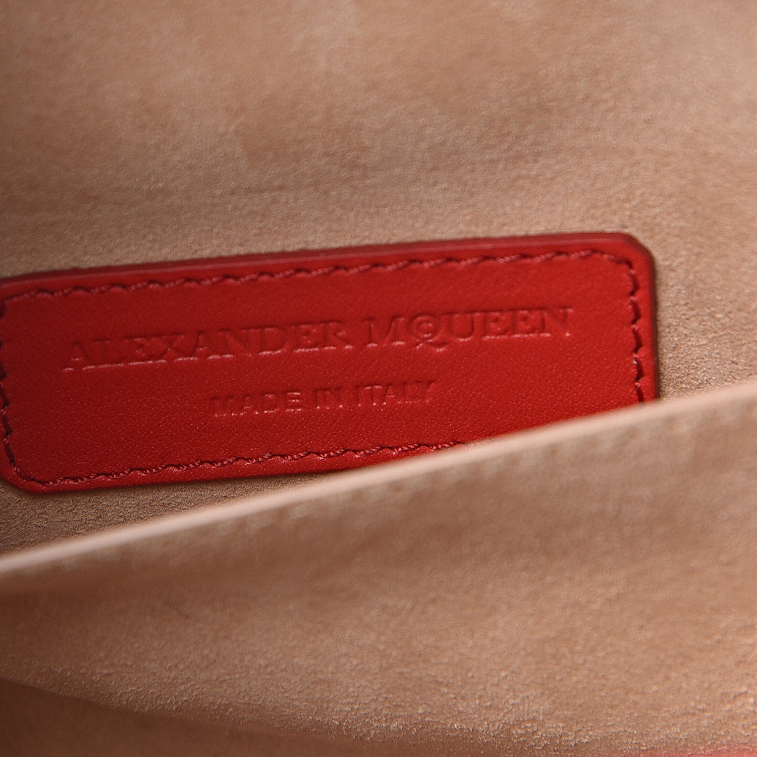 Alexander McQueen Calfskin Small Insignia Chain Flap Red 6 of 10