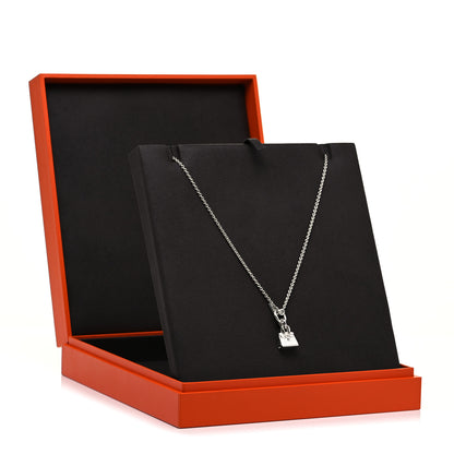 Hermes Sterling Silver Birkin Amulette Pendant Necklace 5 of 6