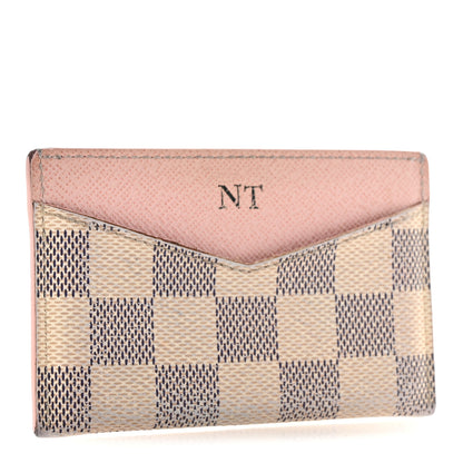 Louis Vuitton Damier Azur Daily Card Holder Rose Ballerine 3 of 13