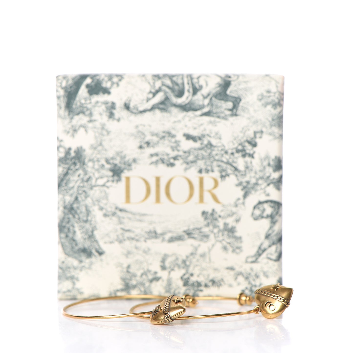 Metal Heart Hoop Earrings Gold