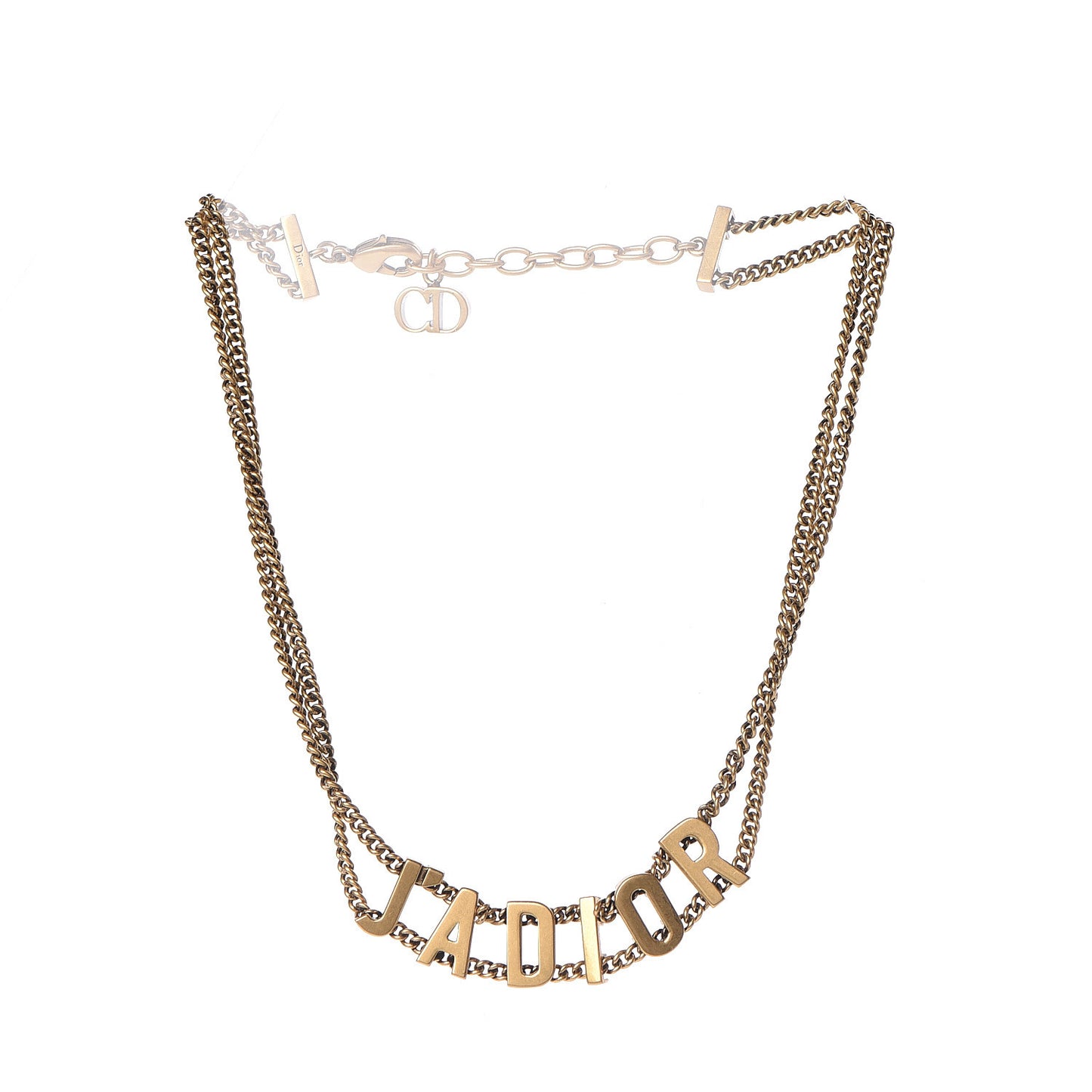 Metal J'Adior Choker Necklace Aged Gold