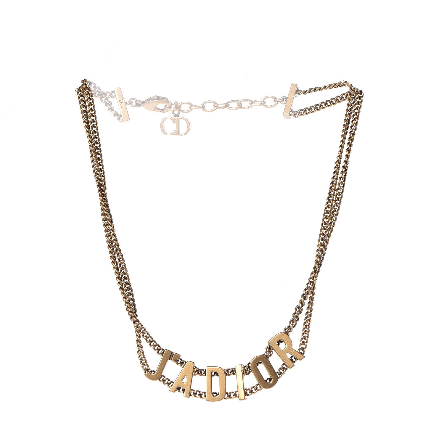 Christian Dior Metal J'Adior Choker Necklace Aged Gold 3 of 6