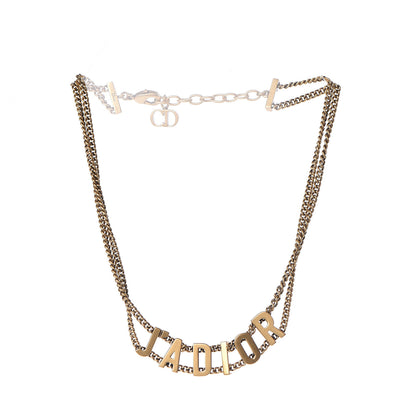 Christian Dior Metal J'Adior Choker Necklace Aged Gold 3 of 6