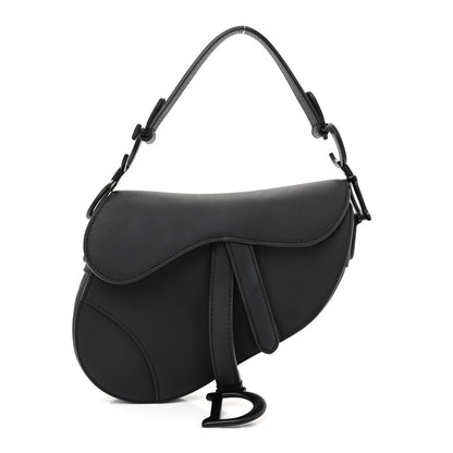 Christian Dior Ultra Matte Calfskin Mini Saddle Bag Black 1 of 9