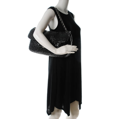 Chanel Vinyl Graphic Edge Flap Black 2 of 7