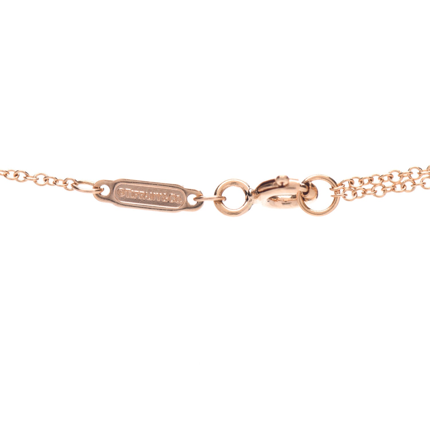 Tiffany 18K Rose Gold Small T Smile Pendant Necklace 4 of 5
