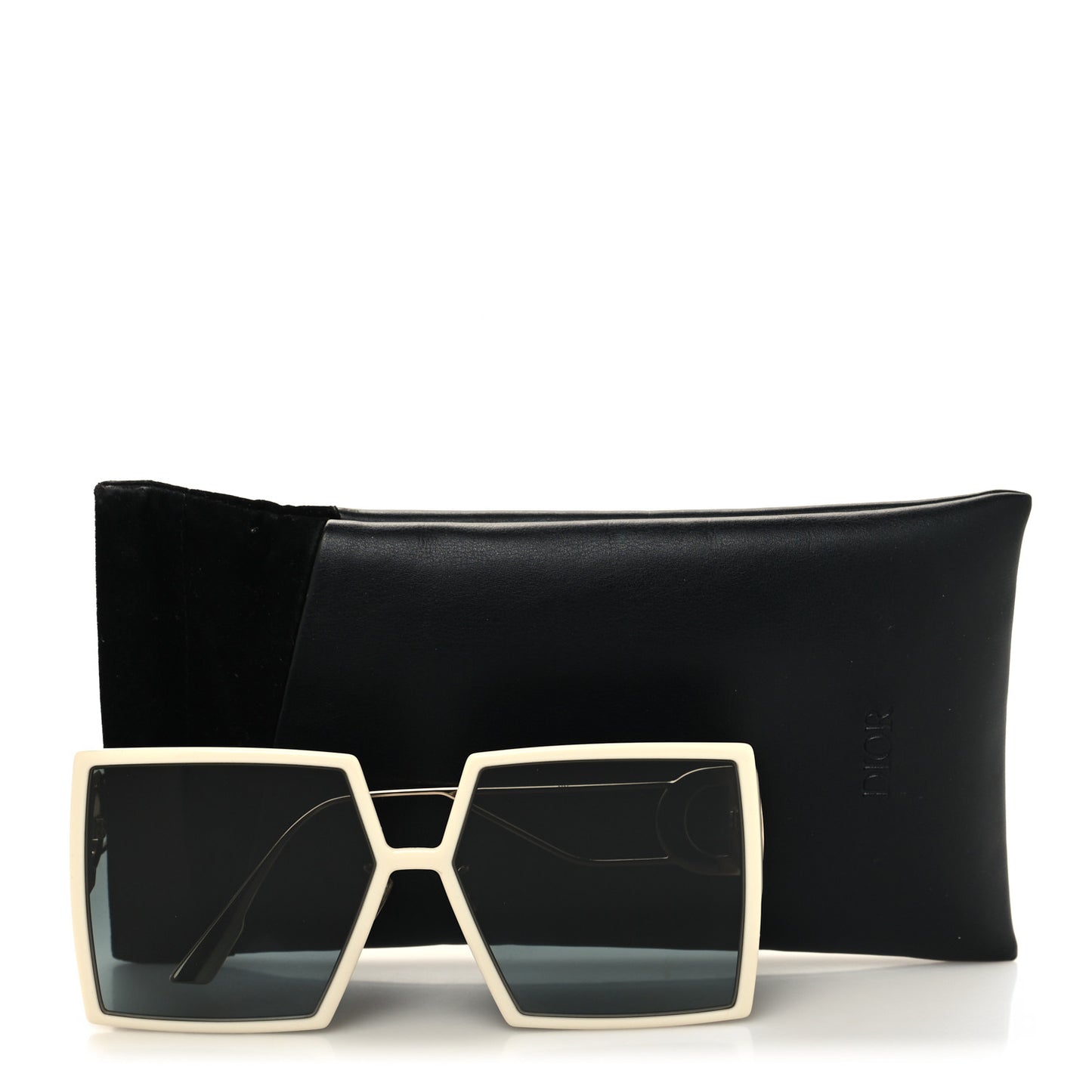 Square 30 Montaigne Sunglasses White