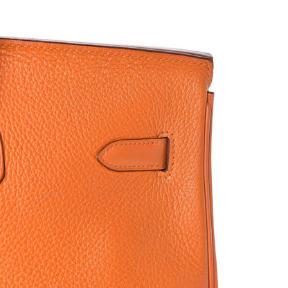 Hermes Taurillon Clemence Birkin 40 Orange 32 of 33