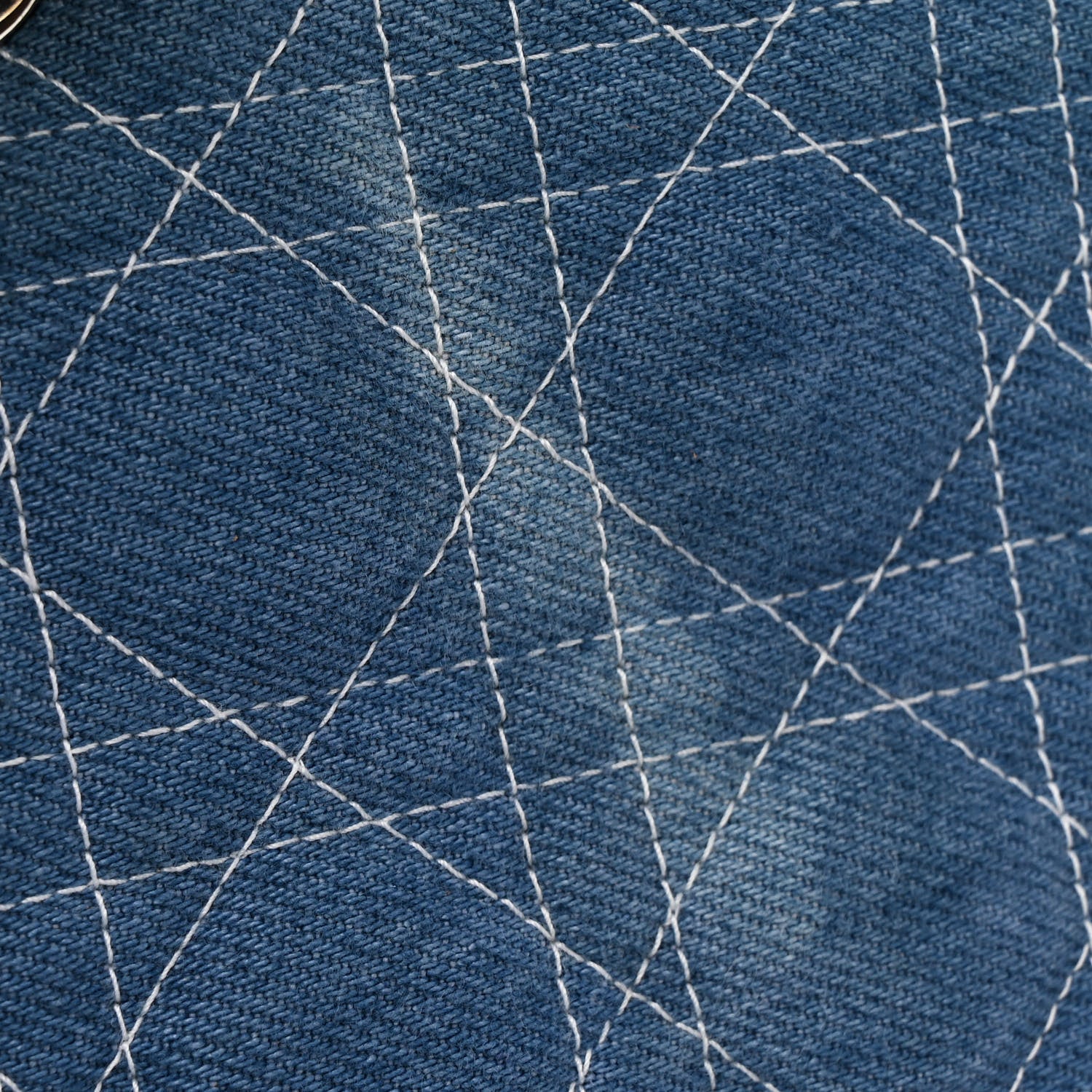 Christian Dior Denim Cannage Medium Lady Dior Blue 11 of 12