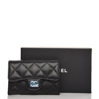 Chanel Caviar Quilted Flap Card Holder Black 9 of 9