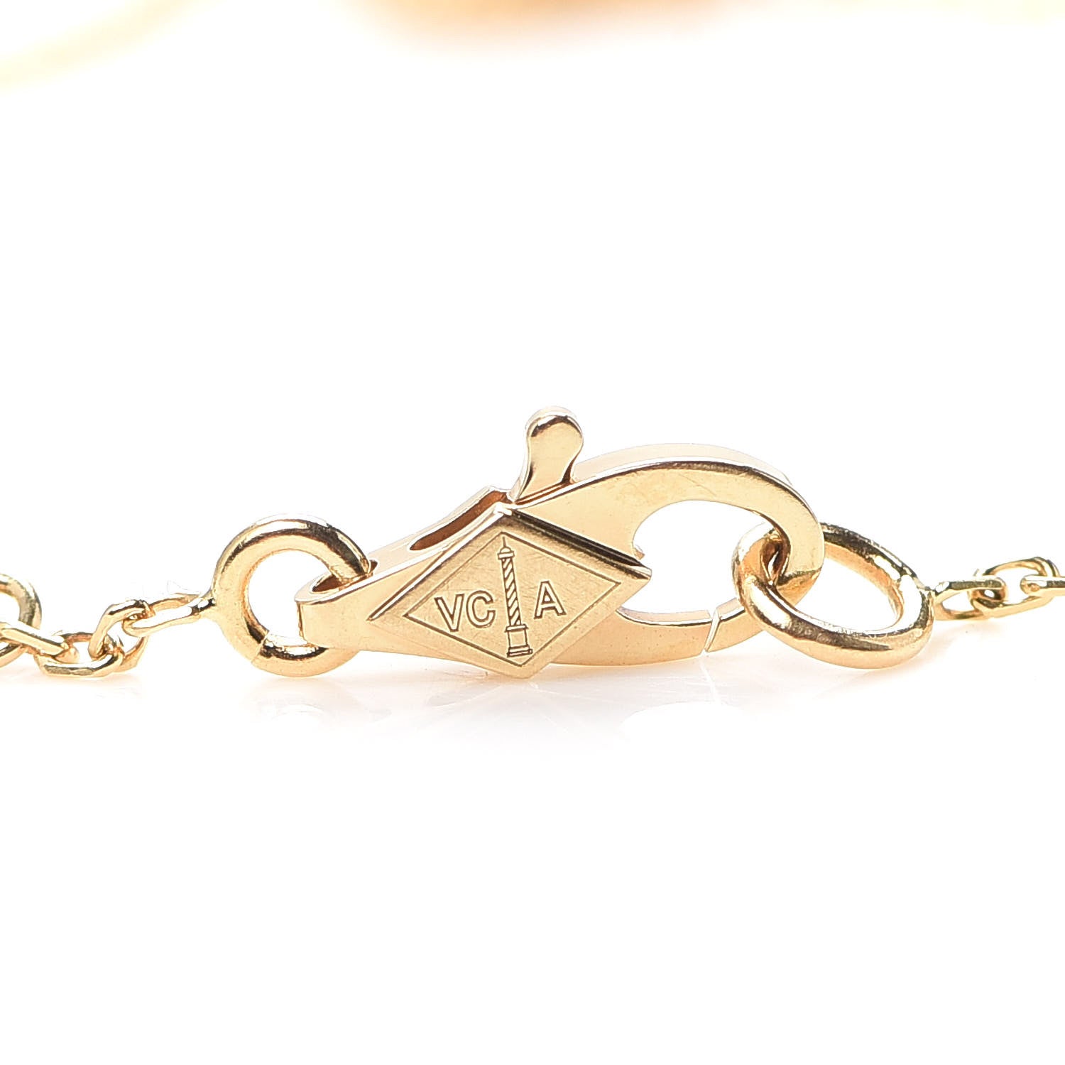 Van Cleef & Arpels 18K Yellow Gold Mother of Pearl Sweet Alhambra Bracelet 4 of 8