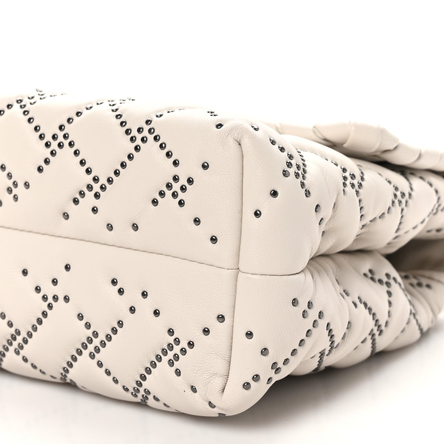Bottega Veneta Nappa Intrecciato Microstuds Small Olimpia Shoulder Bag Plaster 10 of 10