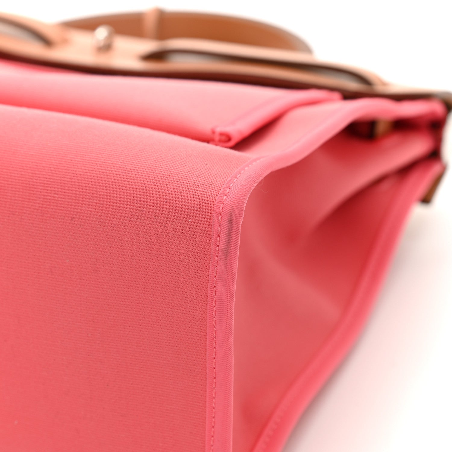 Hermes Vache Hunter Toile Herbag Zip 31 PM Rose Azalee Natural 12 of 12