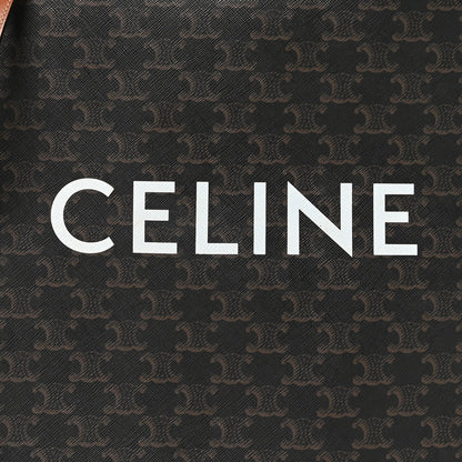 Celine Triomphe Canvas Calfskin Small Vertical Cabas Tan 8 of 10