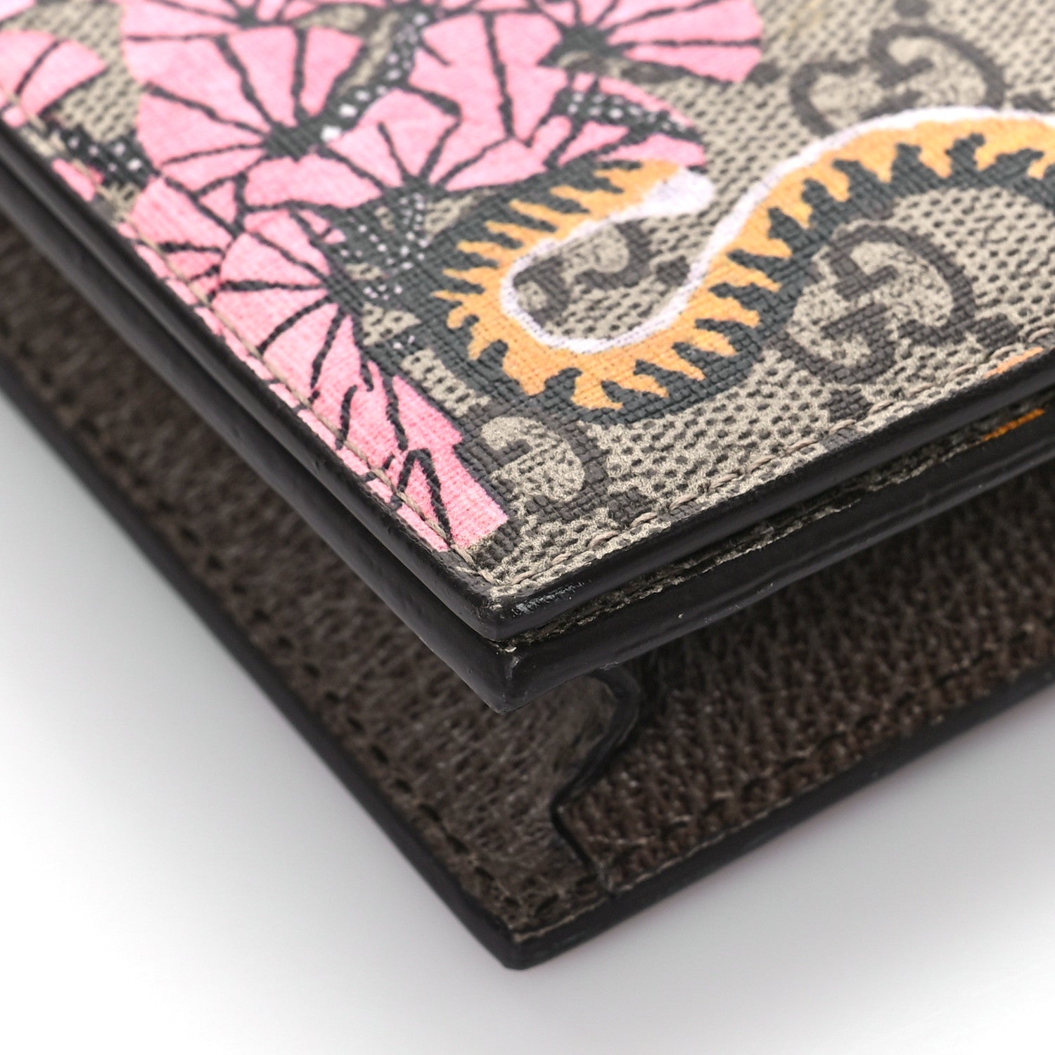 Gucci GG Supreme Monogram Bengal Chain Wallet Beige Pink 8 of 8